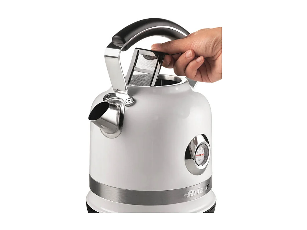 Bollitore Elettrico 2000W - Capacità 1,7L - 360° Cordless - Termometro - Bianco