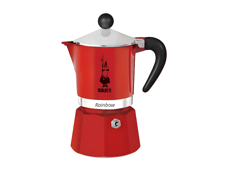 Cafetière 3 tasses Rainbow rouge