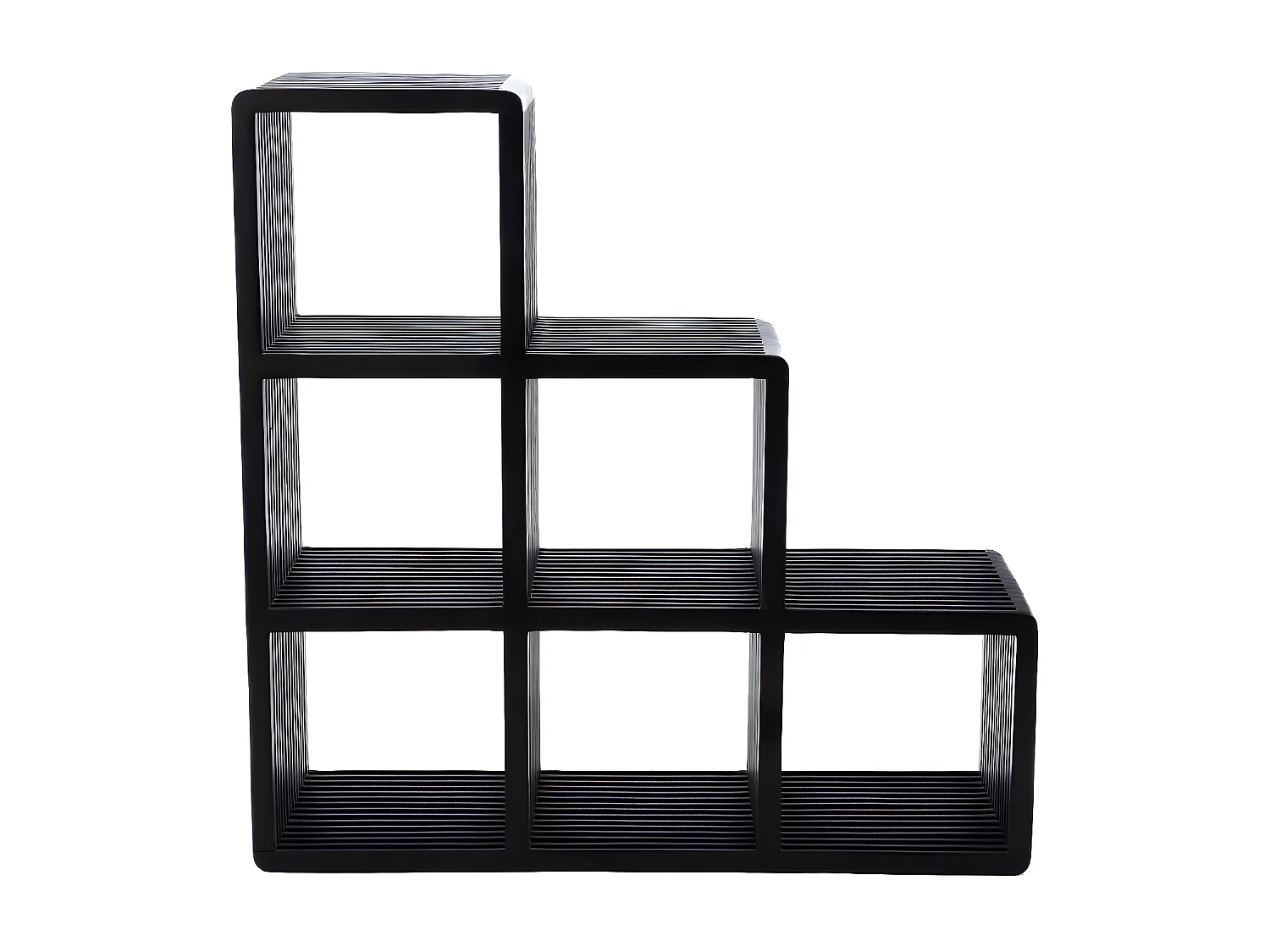 Bibliothèque étagère échelle en teck 6 cubes de rangement - MILAN