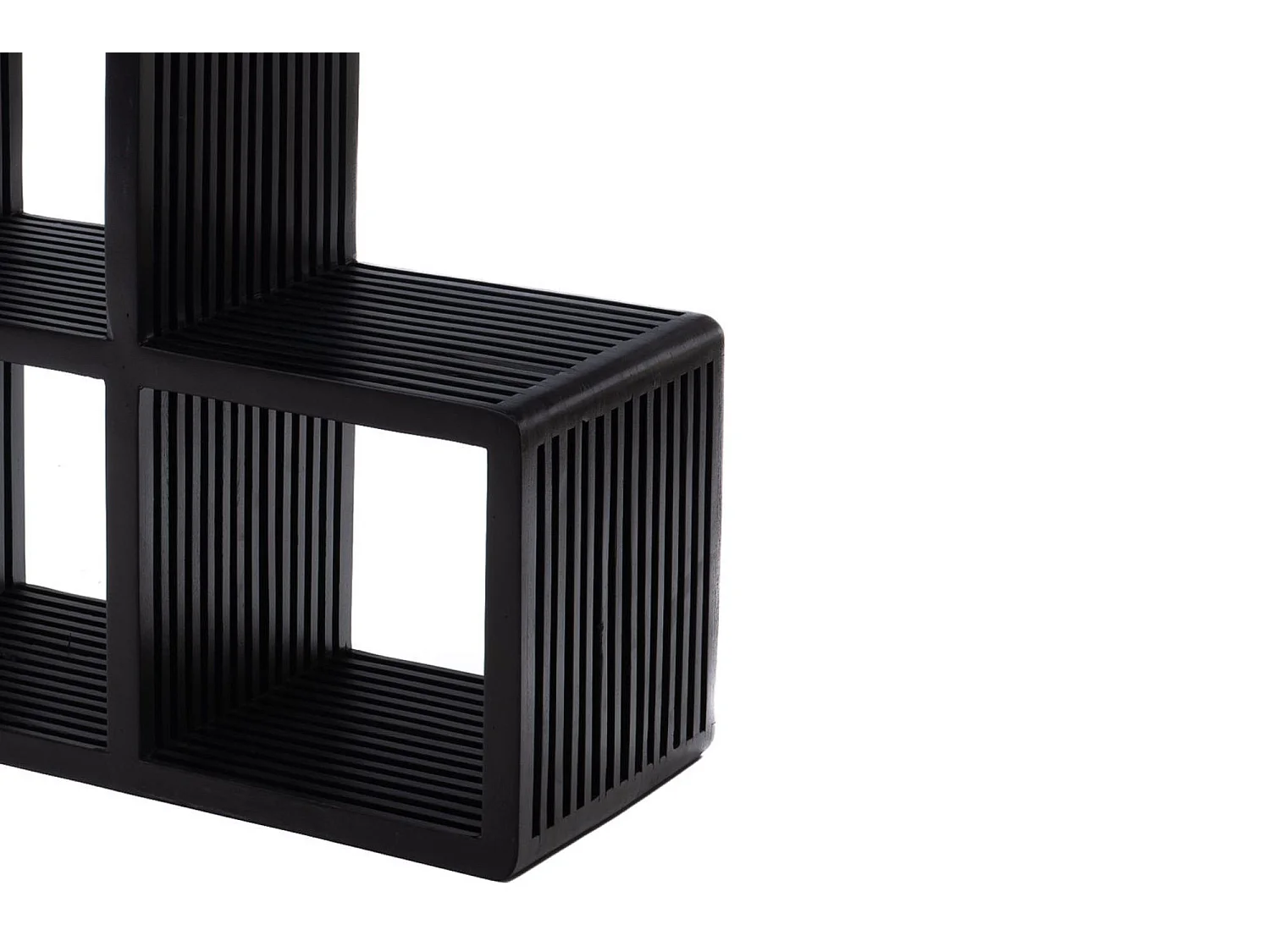 Bibliothèque étagère échelle en teck 6 cubes de rangement - MILAN