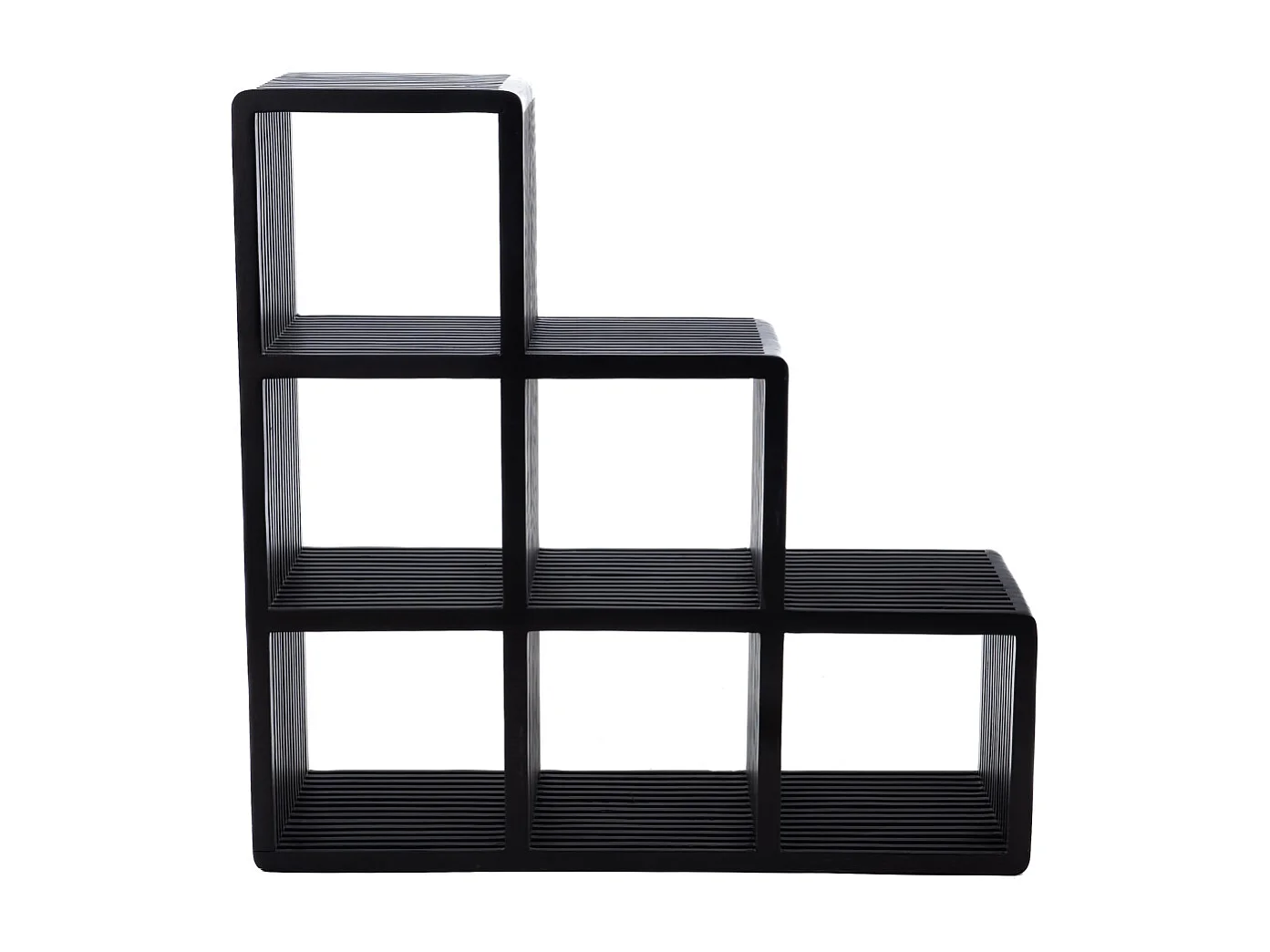 Bibliothèque étagère échelle 6 cubes de rangement en teck - MILAN