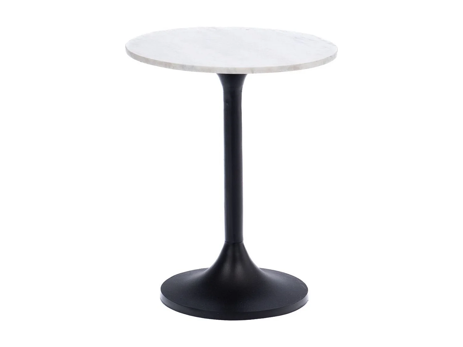 Bout de canapé Marbre blanc 40 cm