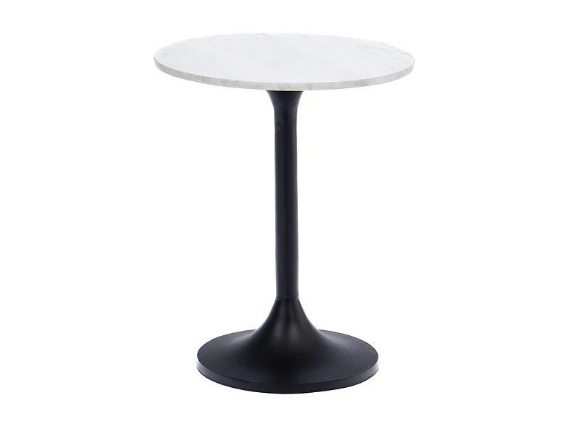 Bout de canapé Marbre blanc 40 cm