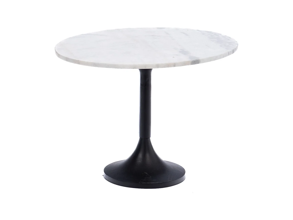 Bout de canapé Marbre blanc 55 cm