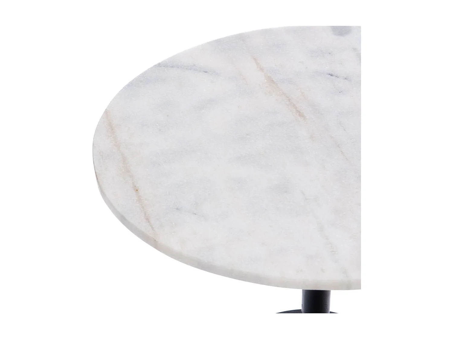 Bout de canapé Marbre blanc 55 cm