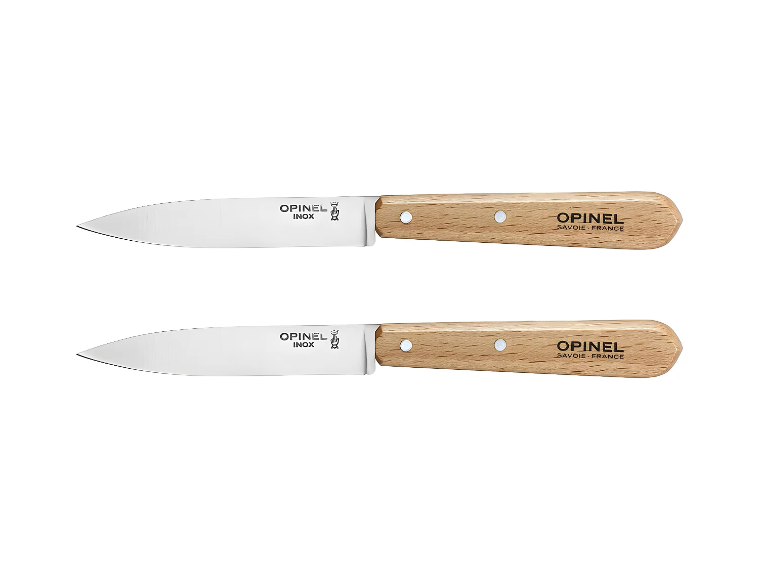 Set van 2 Opinel N°112 keukenmessen van Beukenhout en Roestvrij Staal