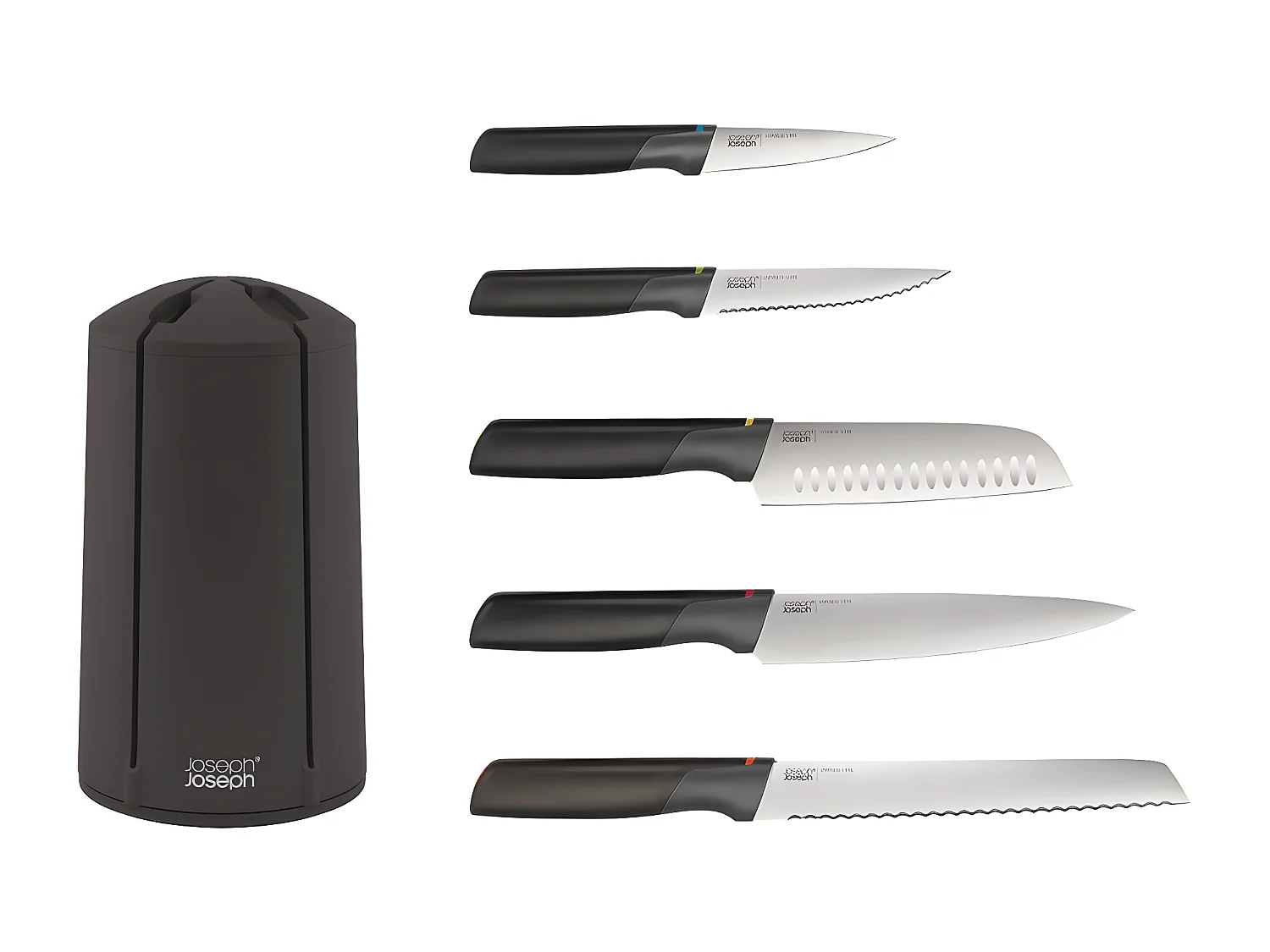 Set di coltelli Elevate™ in acciaio inossidabile giapponese con blocco portaoggetti girevole