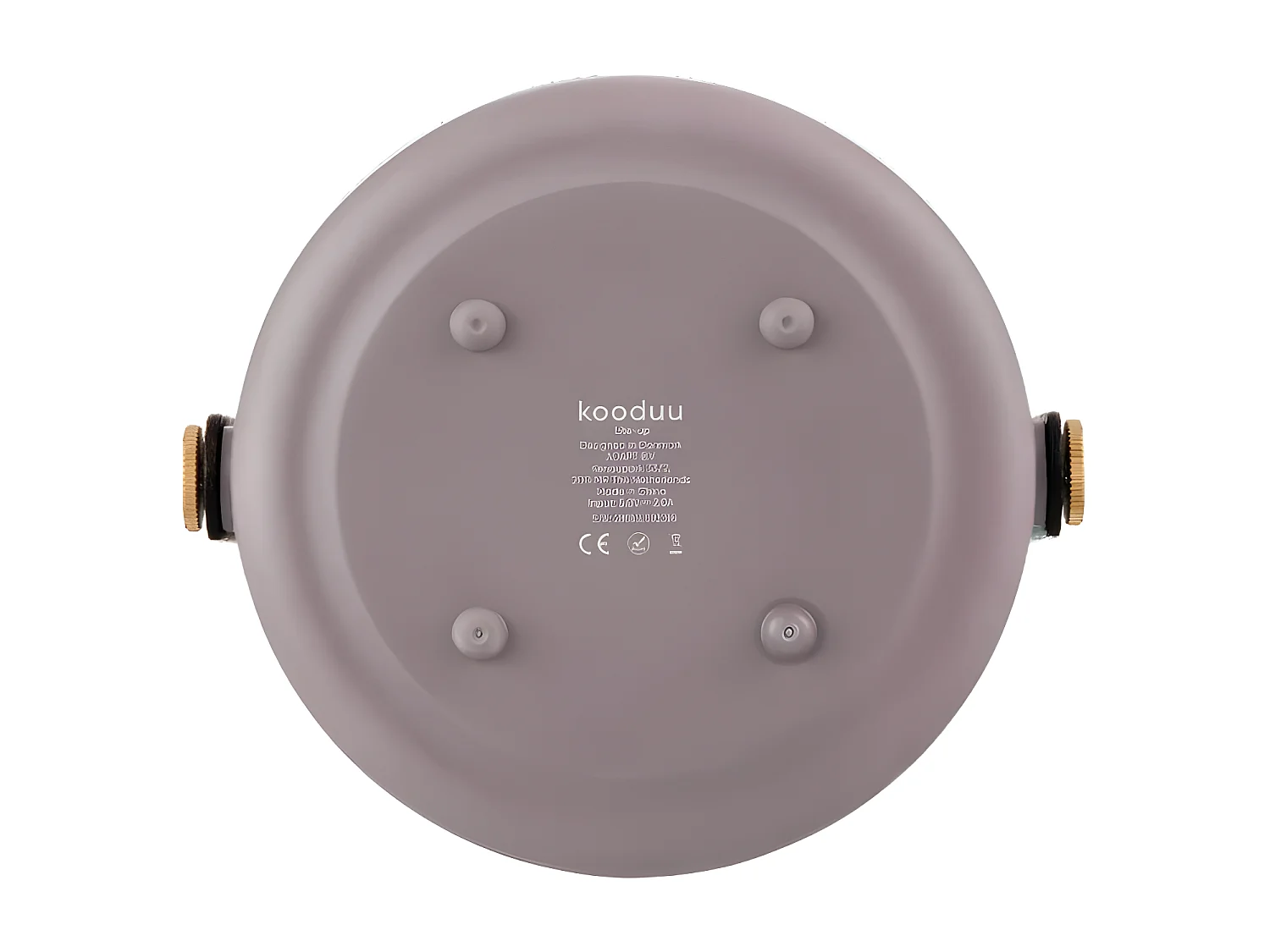 Kooduu Lampe portable lite-up - lumière dimmable, rechargeable via usb - utilisation intérieure et extérieure, couleur taupe - Lite-up Earth 2.0