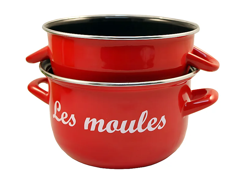 Marmite à moules 18 cm rouge