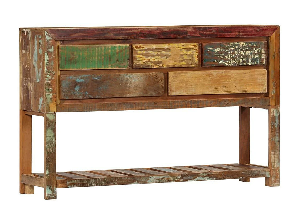 Credenza buffet consolle mobile contenitore 120 cm in legno massello di recupero 4402172