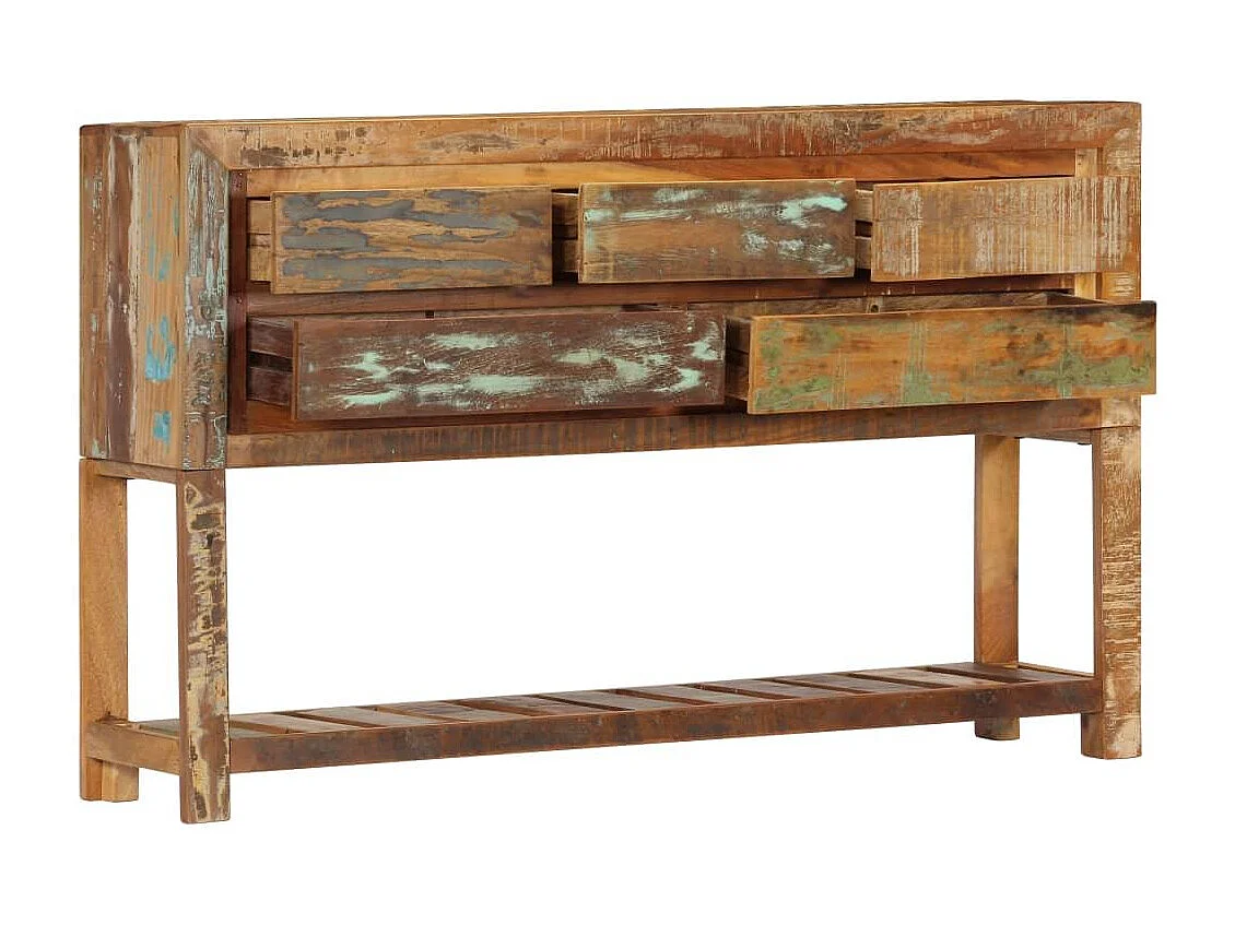 Credenza buffet consolle mobile contenitore 120 cm in legno massello di recupero 4402172