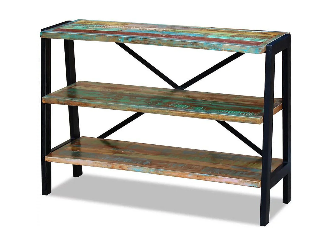 Aparador buffet mueble consola mueble de almacenaje 3 estantes madera maciza recuperada 4402008