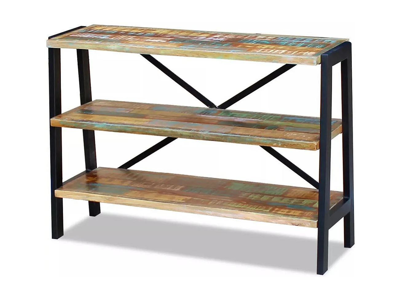 Aparador buffet mueble consola mueble de almacenaje 3 estantes madera maciza recuperada 4402008