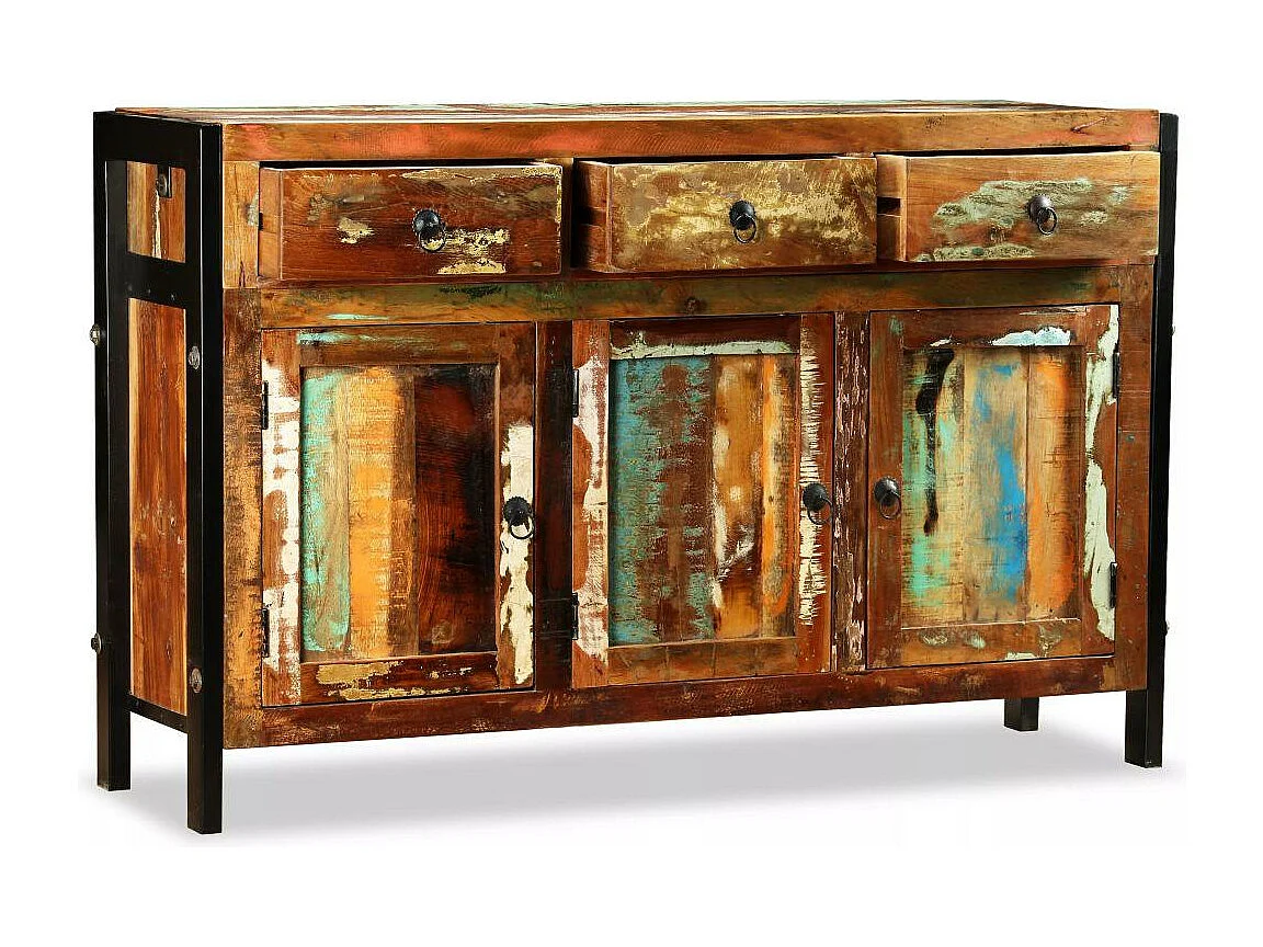 Aparador buffet mueble consola mueble de almacenamiento madera maciza recuperada 120 cm 4402181
