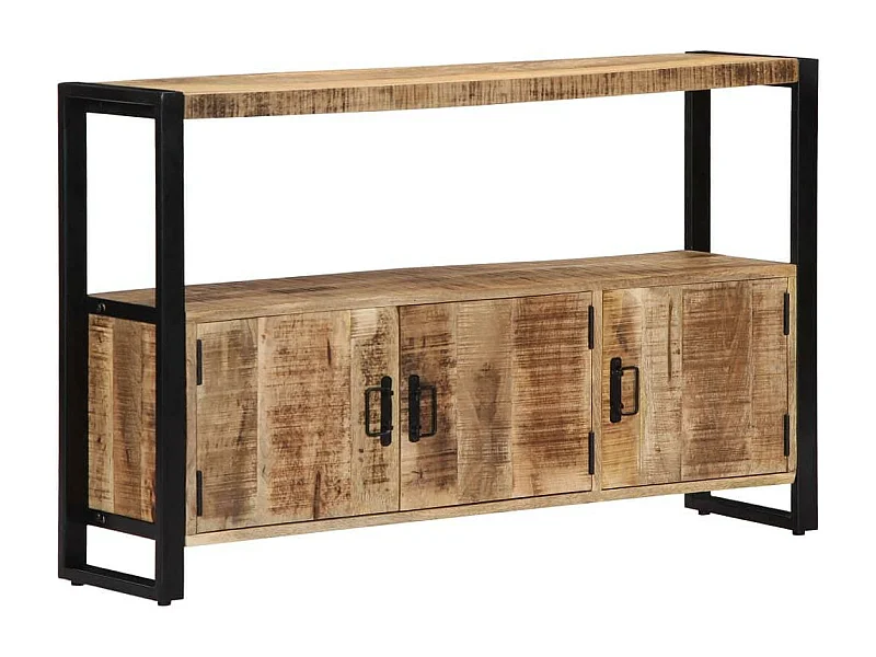 Aparador com console lateral 120 cm madeira maciça de mangueira 4402226