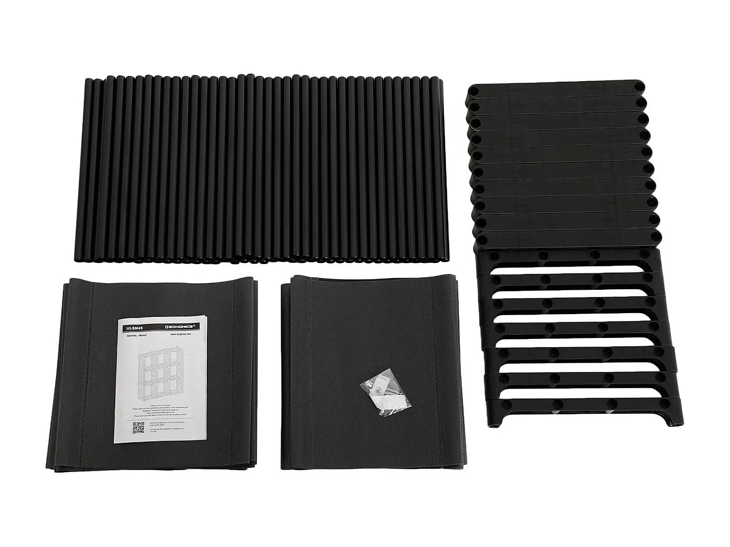 Scaffale portaoggetti a 9 scomparti Scaffale portaoggetti aperto Libreria organizer per soggiorno Nero 12_0000500