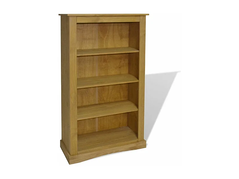 Scaffale libreria mobile di design con 4 livelli di pino 150 cm marrone 2702017/2