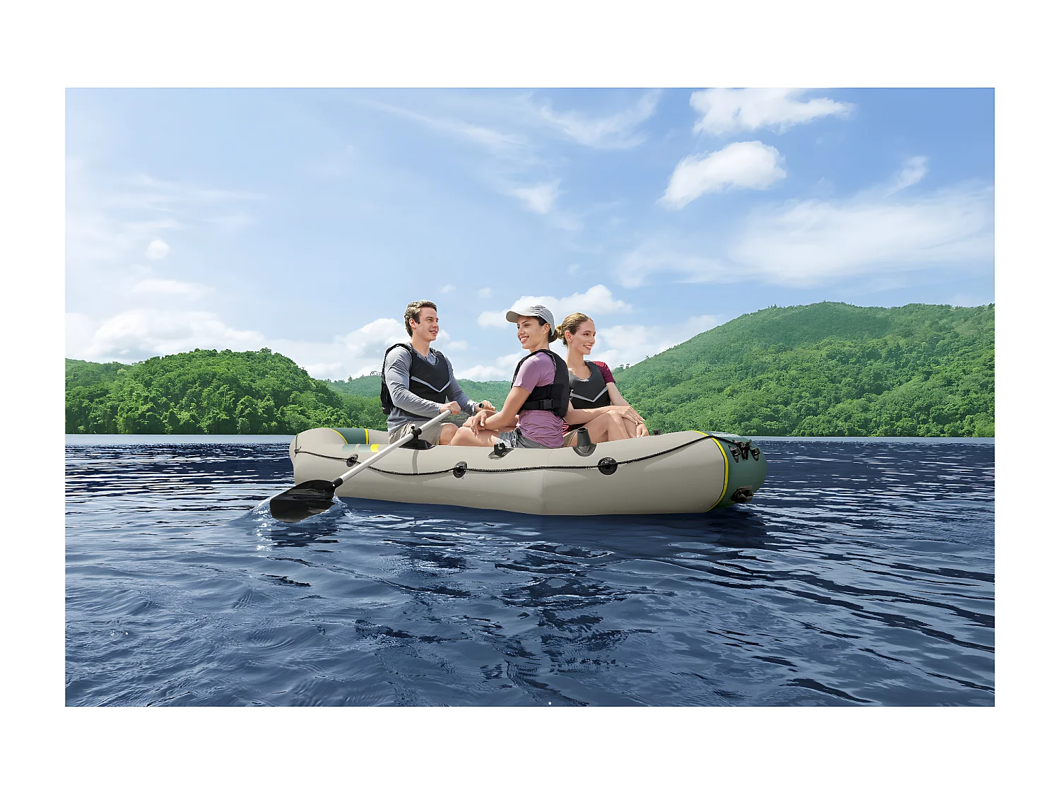 Bestway Bateau raft gonflable 3 places ranger elite 2,95 m - 65160