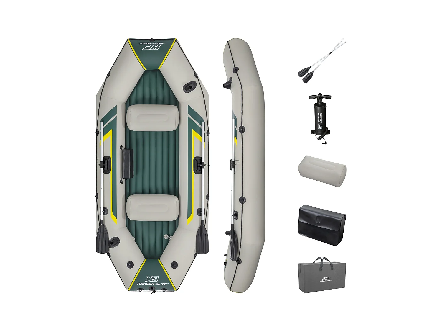 Bestway Bateau raft gonflable 3 places ranger elite 2,95 m - 65160