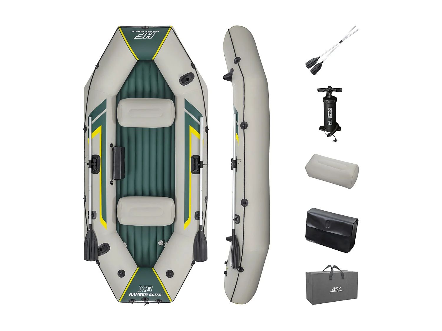 Bestway Bateau raft gonflable 3 places ranger elite 2,95 m - 65160
