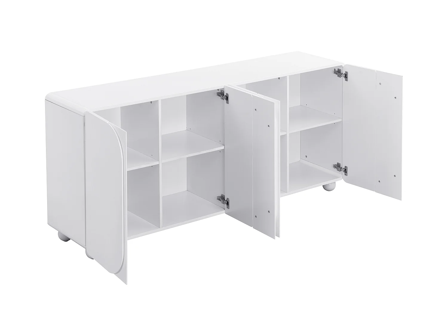 Komoda 4-drzwiowa z MDF - Biały - YELDINIA