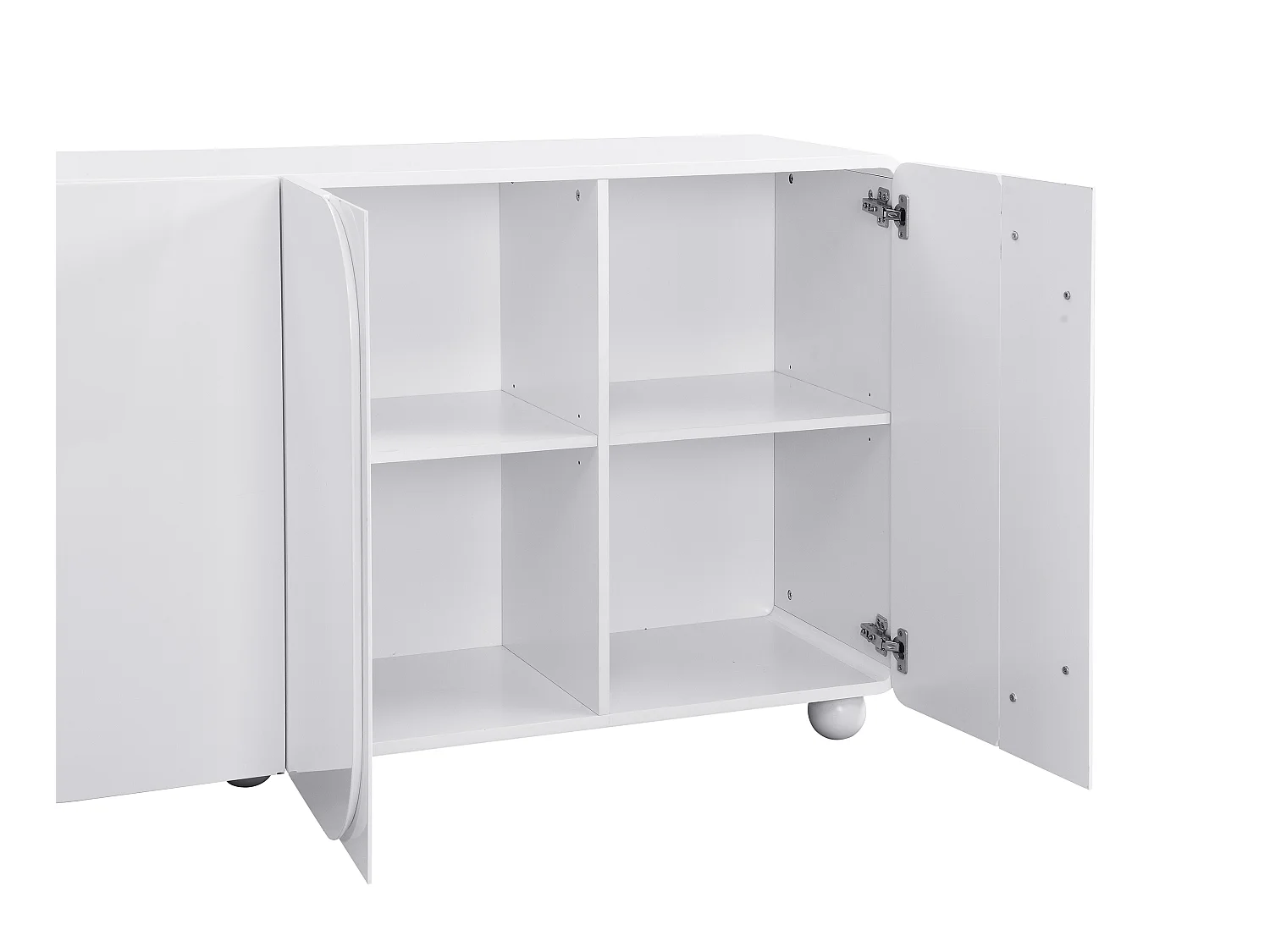 Buffetkast met 4 deurtjes van mdf - Wit - YELDINIA