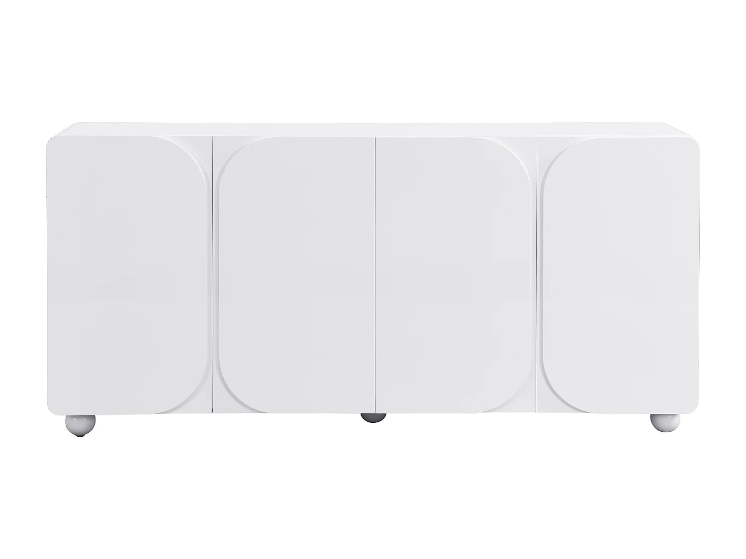 Buffet avec 4 portes en MDF - Blanc - YELDINIA