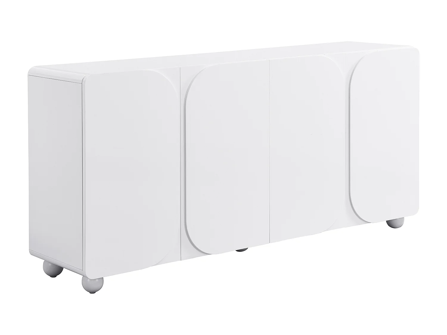Buffet avec 4 portes en MDF - Blanc - YELDINIA