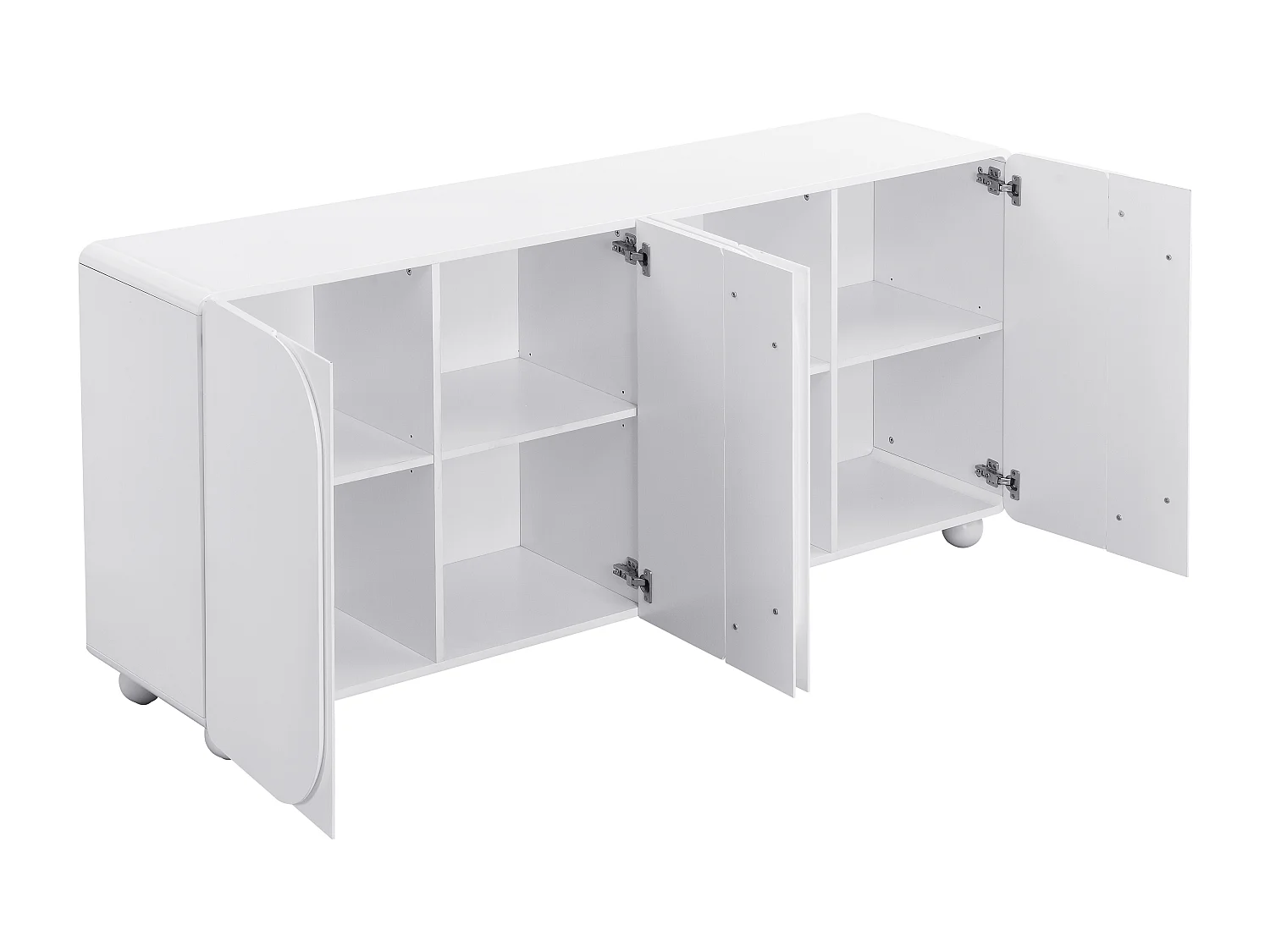 Buffet avec 4 portes en MDF - Blanc - YELDINIA