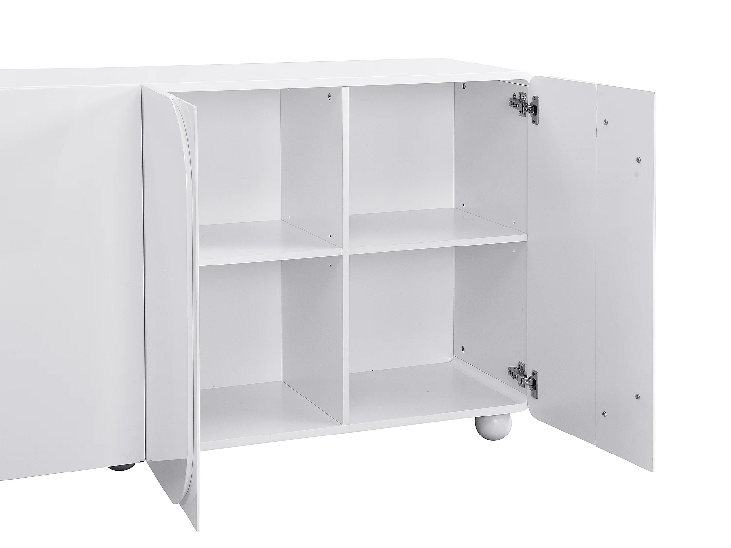 Buffet avec 4 portes en MDF - Blanc - YELDINIA