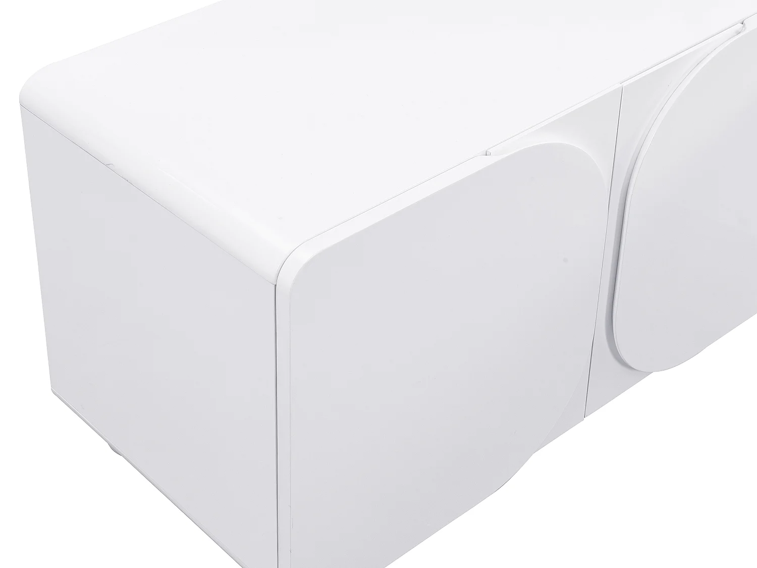 Tv-meubel met 4 deuren van mdf - Wit - YELDINIA