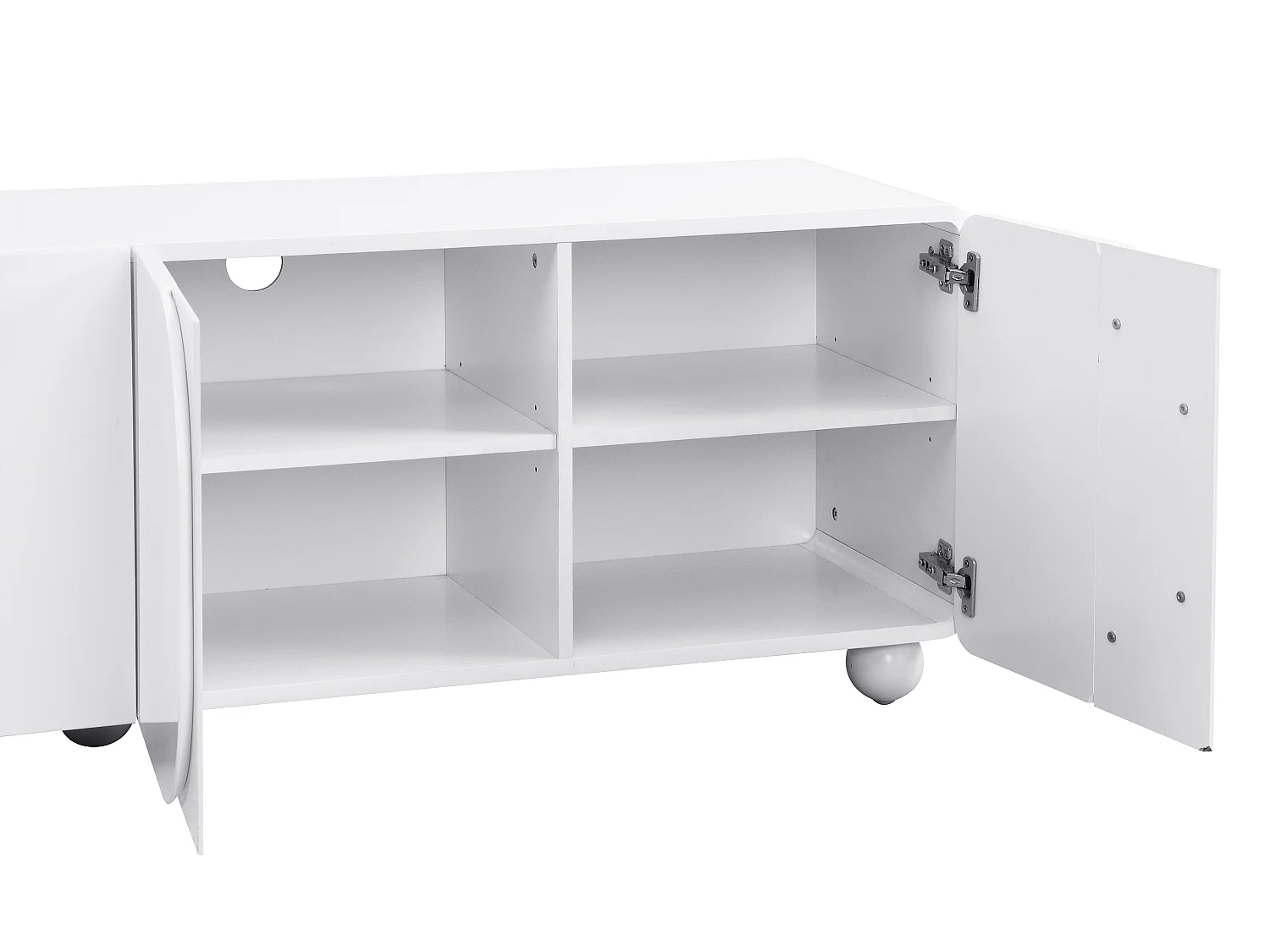 Tv-meubel met 4 deuren van mdf - Wit - YELDINIA