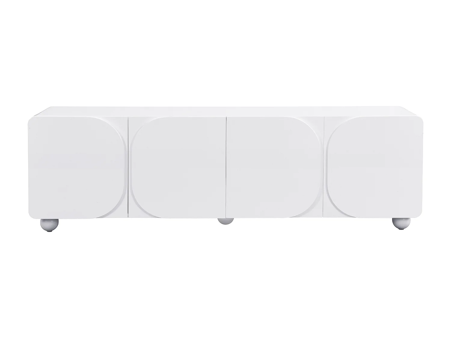 Tv-meubel met 4 deuren van mdf - Wit - YELDINIA