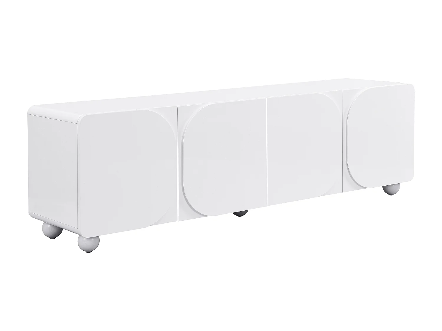 Tv-meubel met 4 deuren van mdf - Wit - YELDINIA