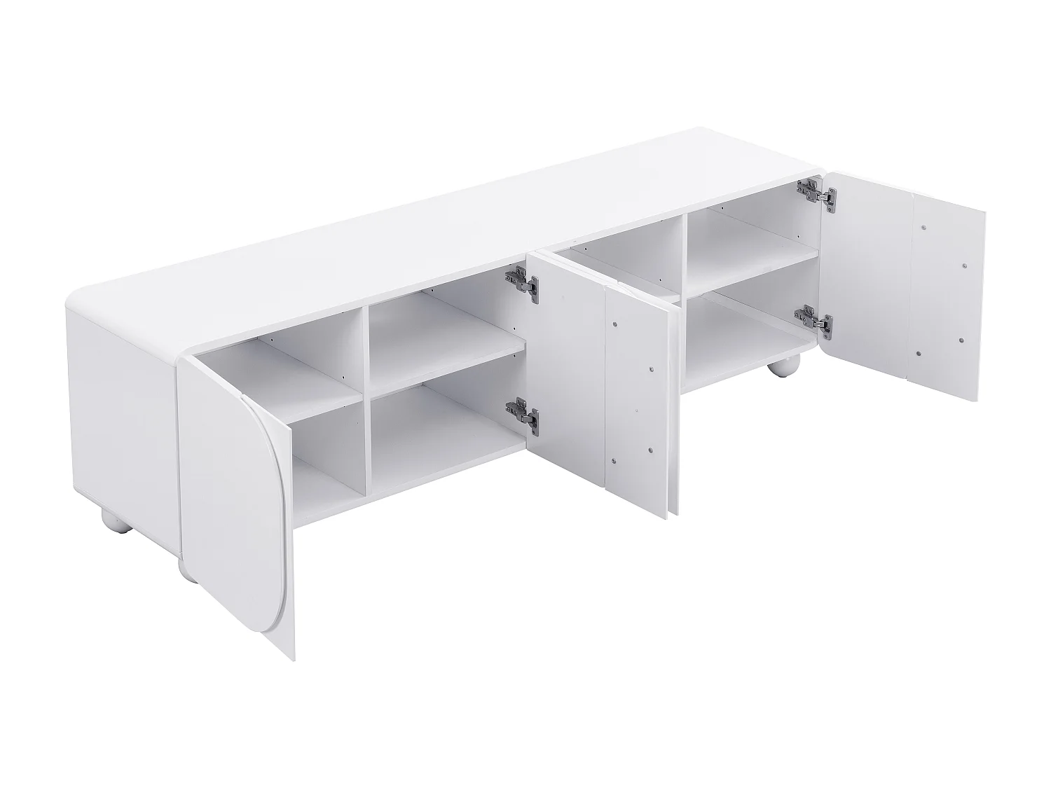 Tv-meubel met 4 deuren van mdf - Wit - YELDINIA