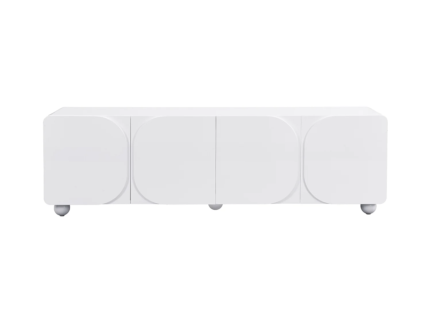 Mueble TV con 4 puertas de MDF - Blanco - YELDINIA