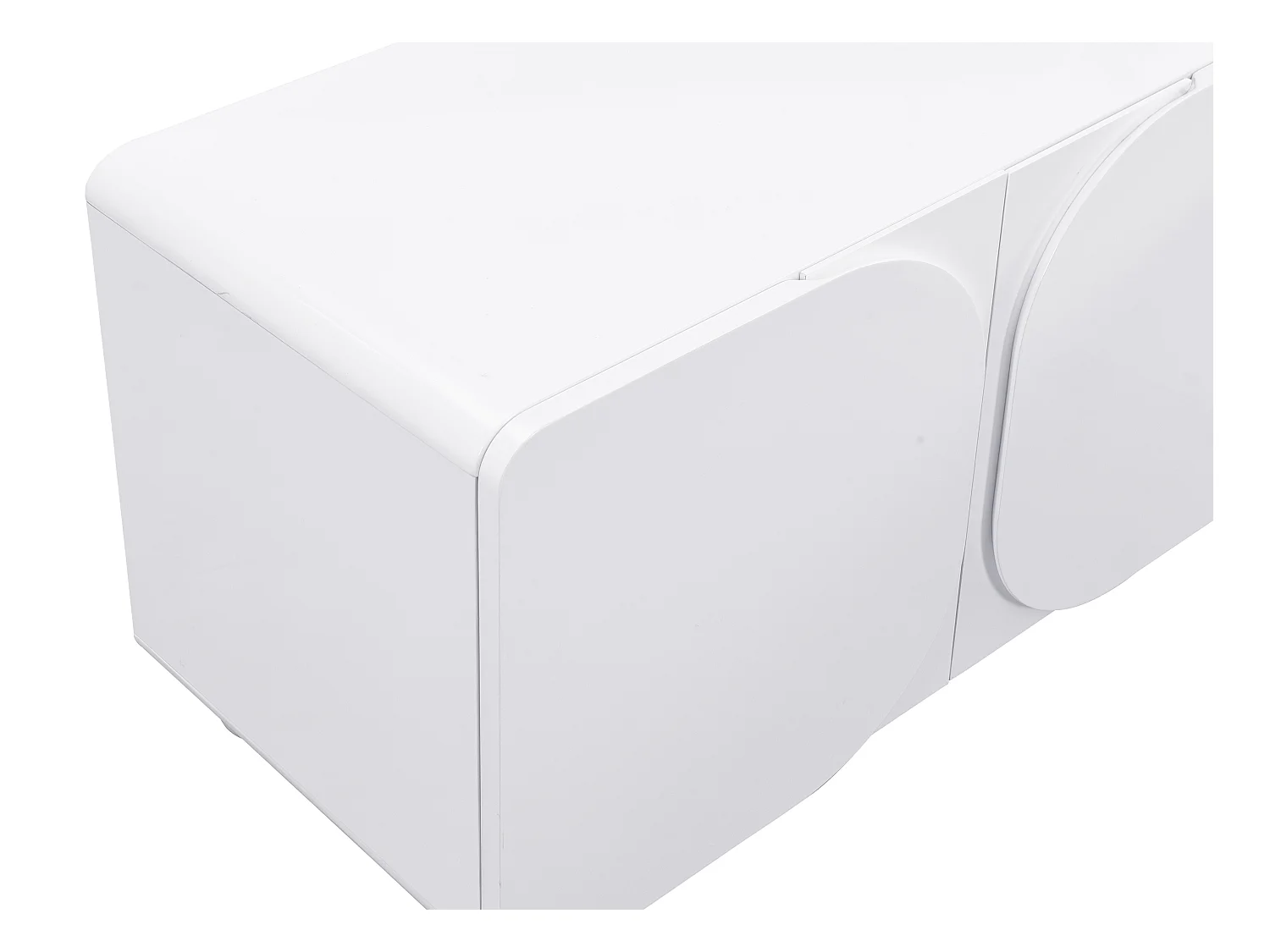 Mueble TV con 4 puertas de MDF - Blanco - YELDINIA