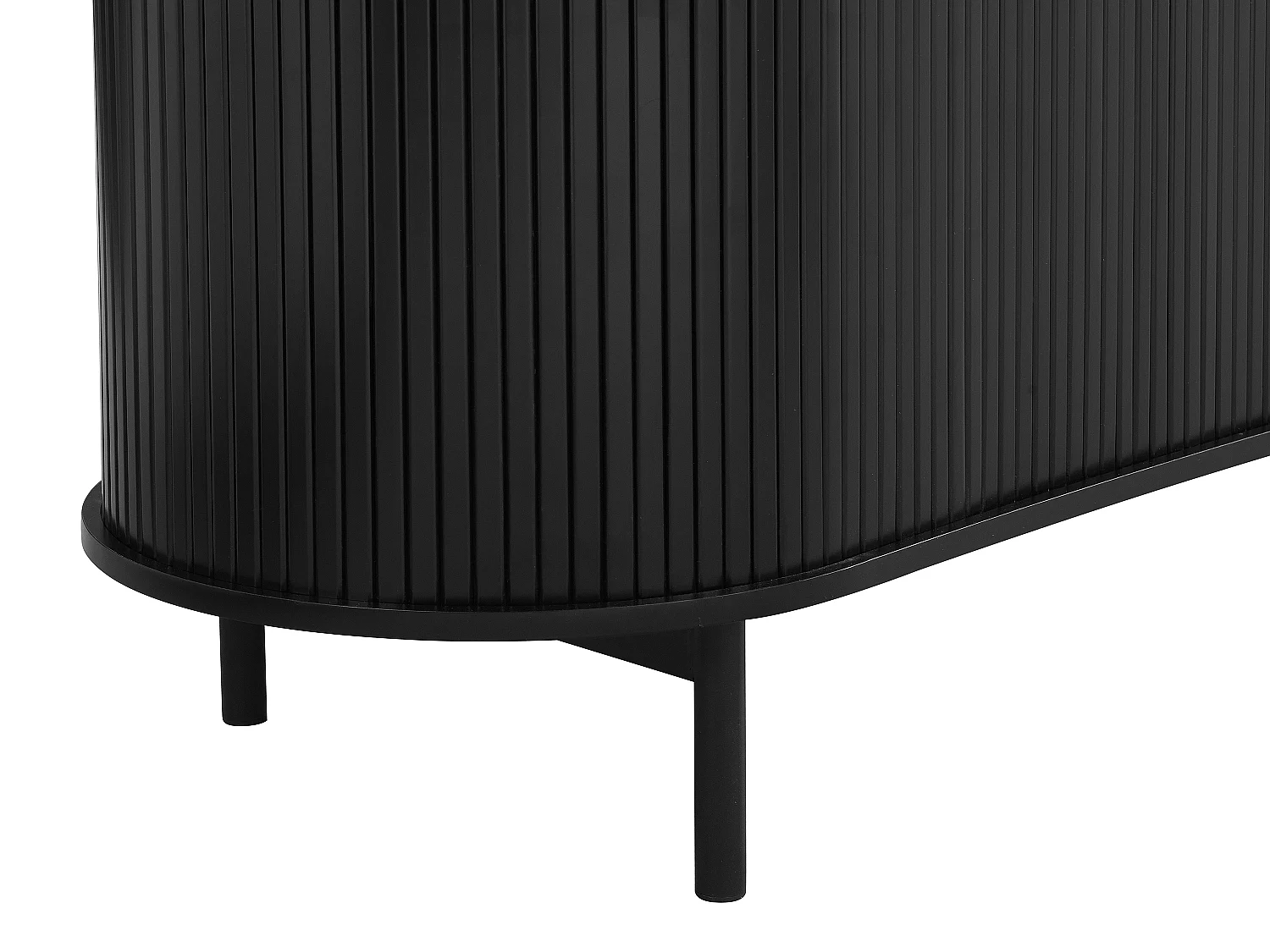 Komoda z 2 przesuwnych drzwiczek z MDF - Czarny - SEVATO