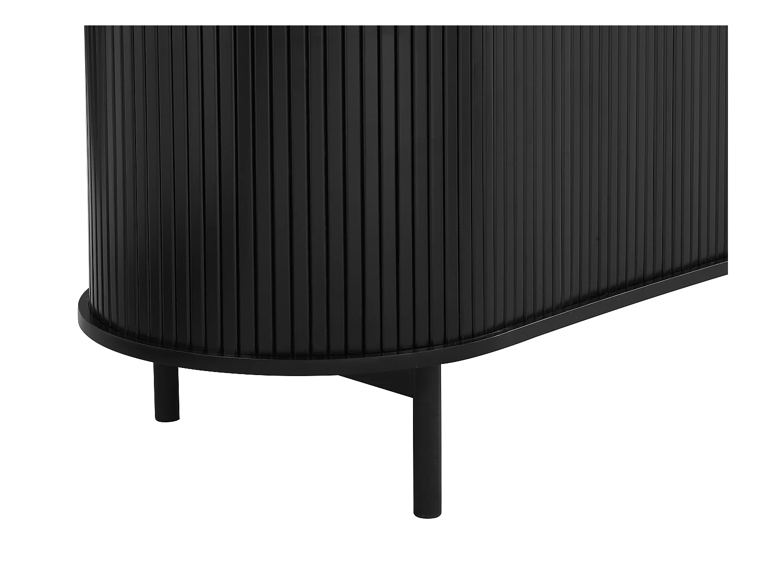 Buffet avec 2 portes coulissantes en MDF - Noir - SEVATO