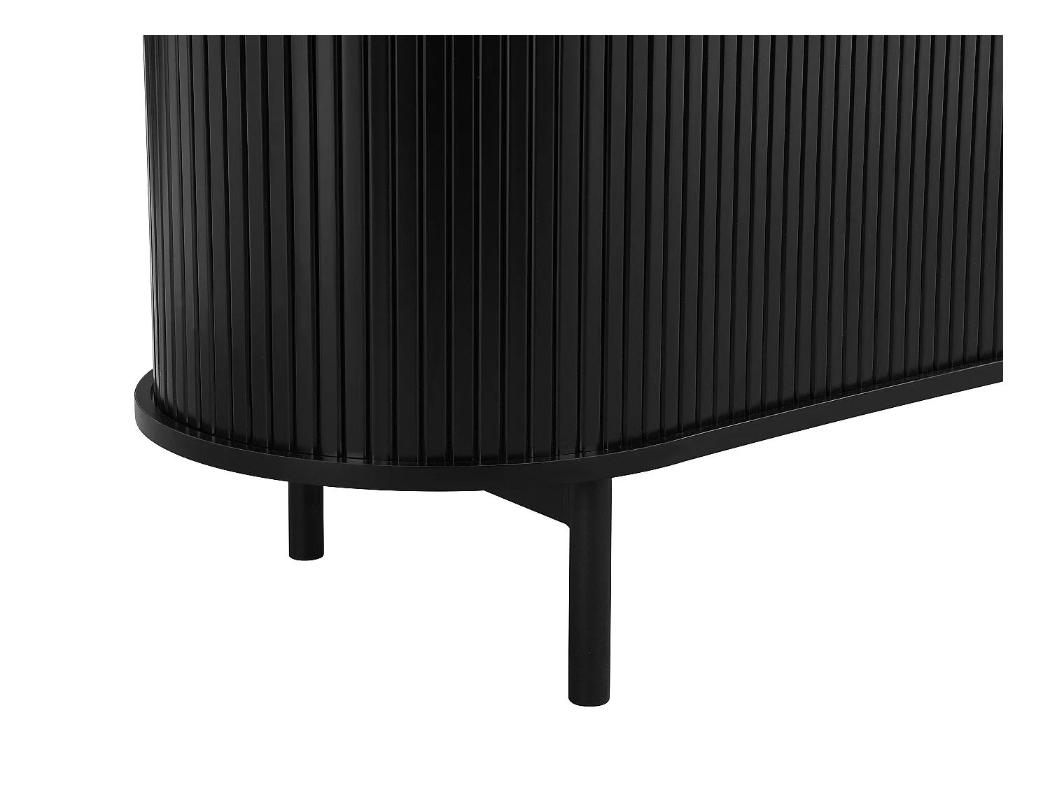 TV-møbel med 2 skyvedører i MDF - Svart - SEVATO