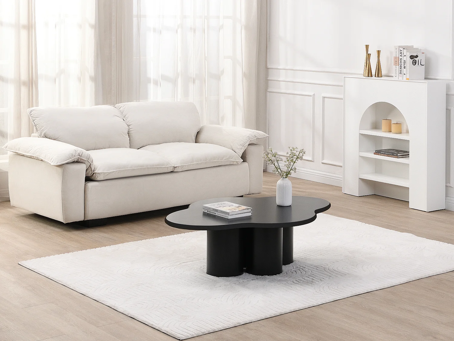 Table basse en MDF - Noir - YAVINA