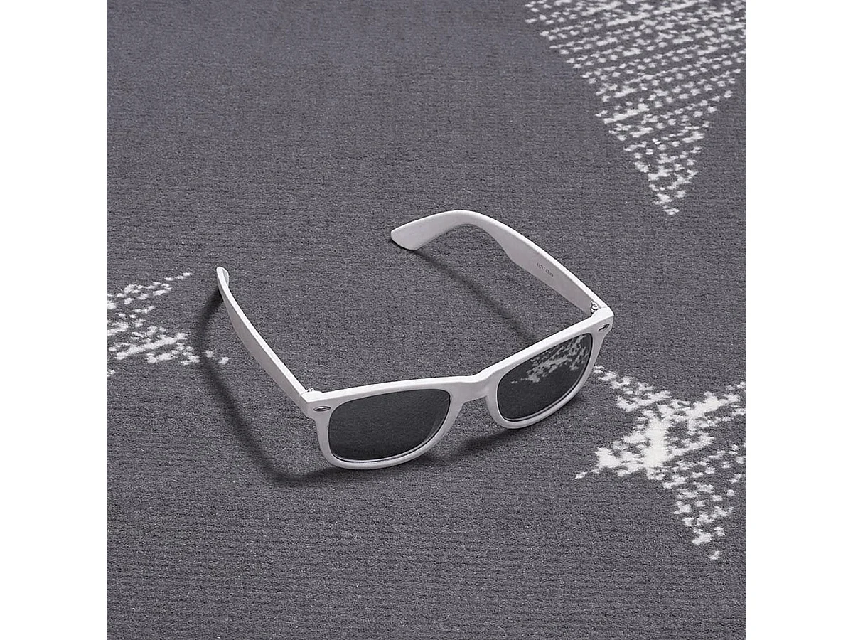 Tapis enfant 60x110 rectangle tissé gris LYN1 1ST START