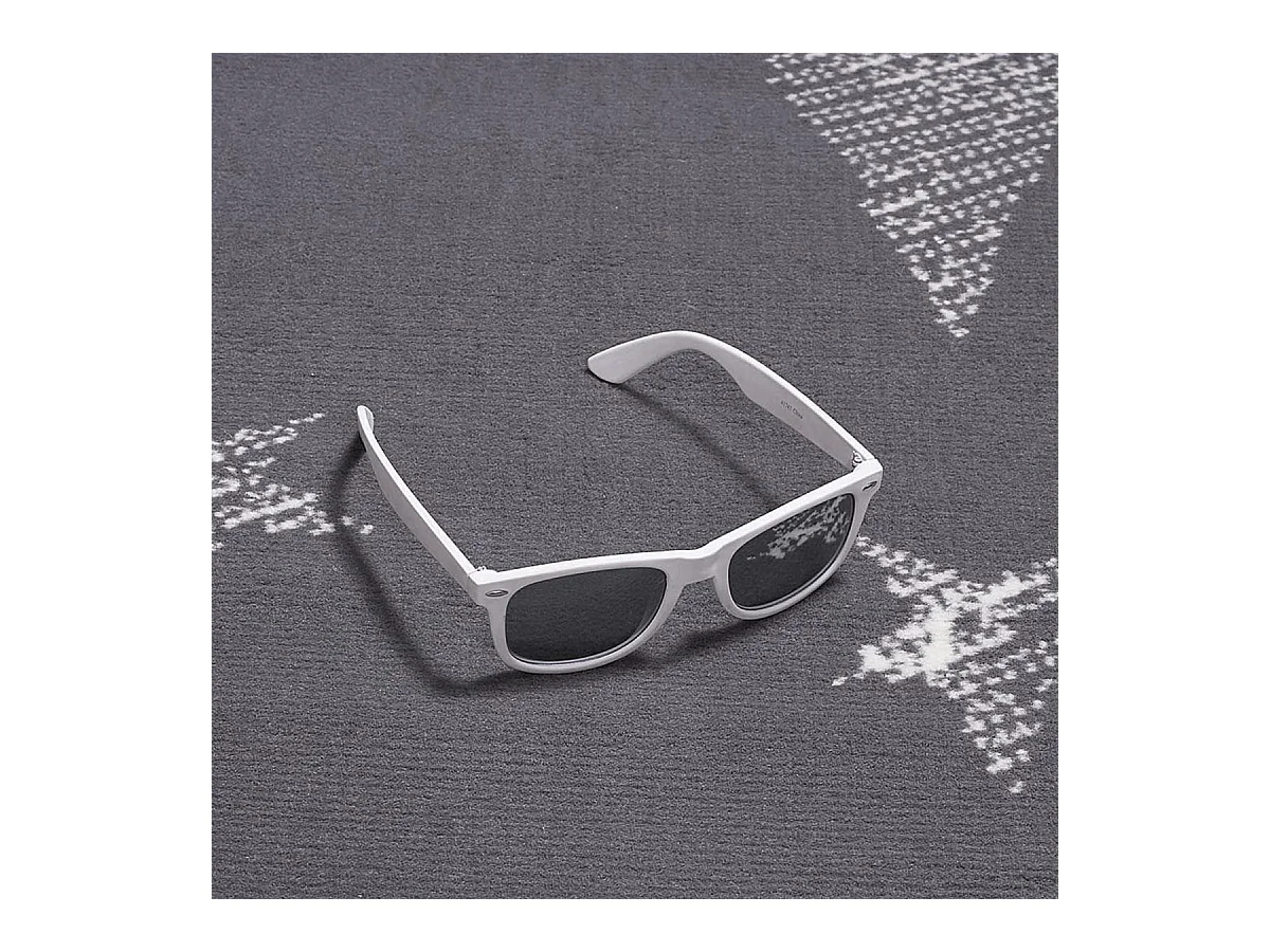 Tapis enfant 60x110 rectangle tissé gris LYN1 1ST START