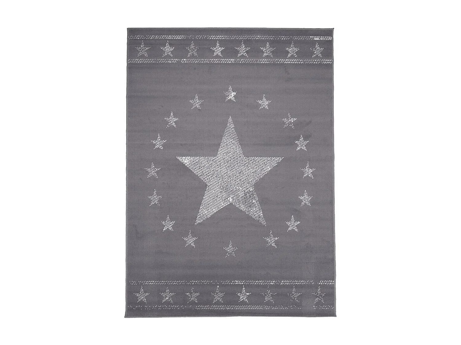 Tapis enfant 200x290 rectangle tissé gris LYN1 1ST START