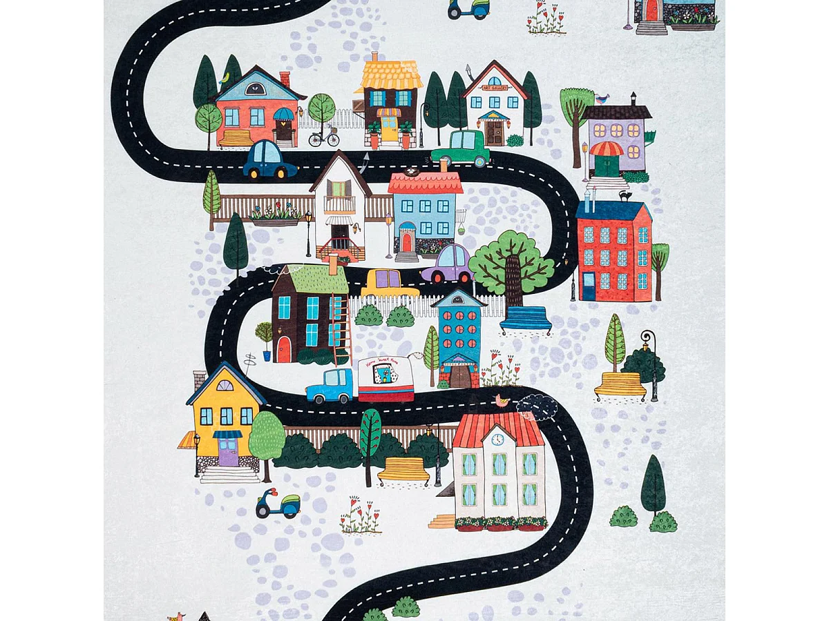 Tapis enfant 80x150 Lavable 30° IMPNUM 21 multicolore