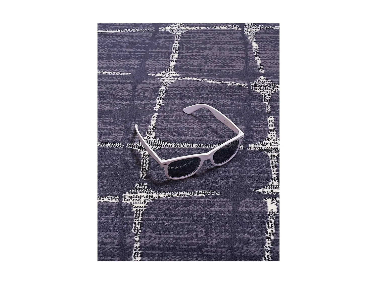 tapis chambre 60x110 tissé gris rectangle motif géométrique LYN49 SOFIA