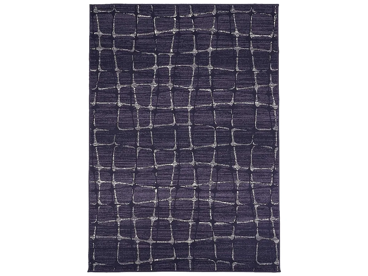 tapis chambre 60x110 tissé gris rectangle motif géométrique LYN49 SOFIA