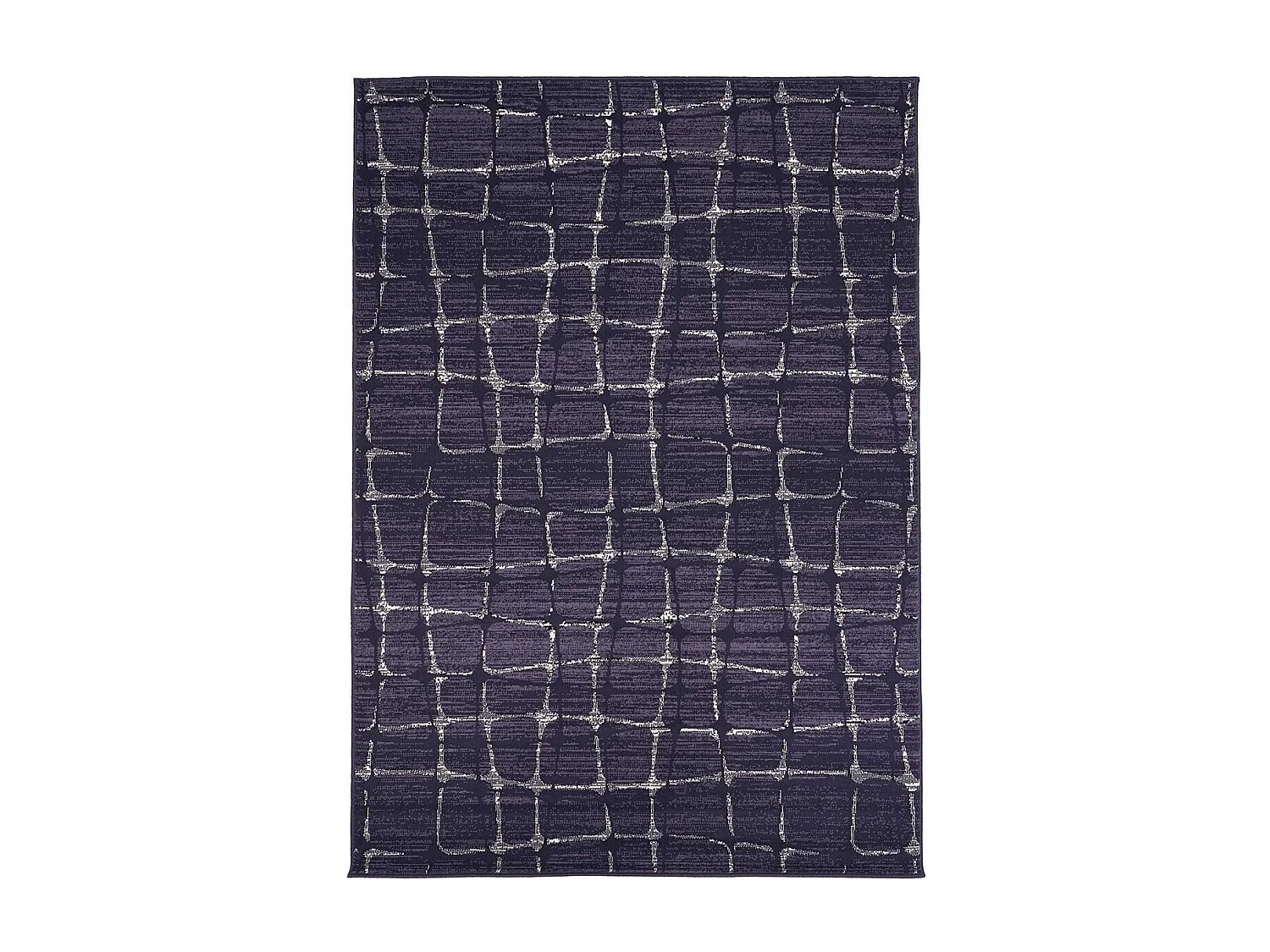 tapis chambre 60x110 tissé gris rectangle motif géométrique LYN49 SOFIA