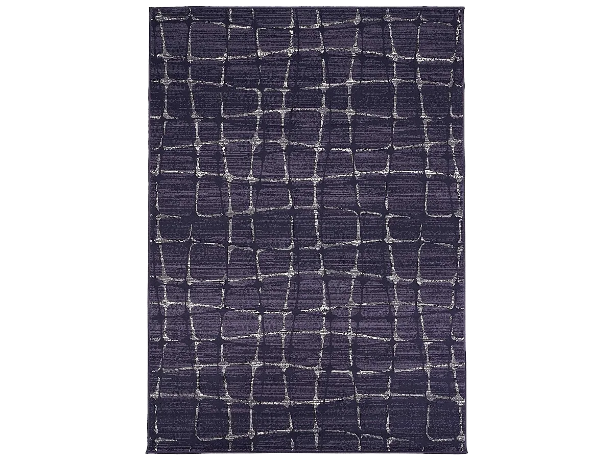 tapis chambre 60x110 tissé gris rectangle motif géométrique LYN49 SOFIA