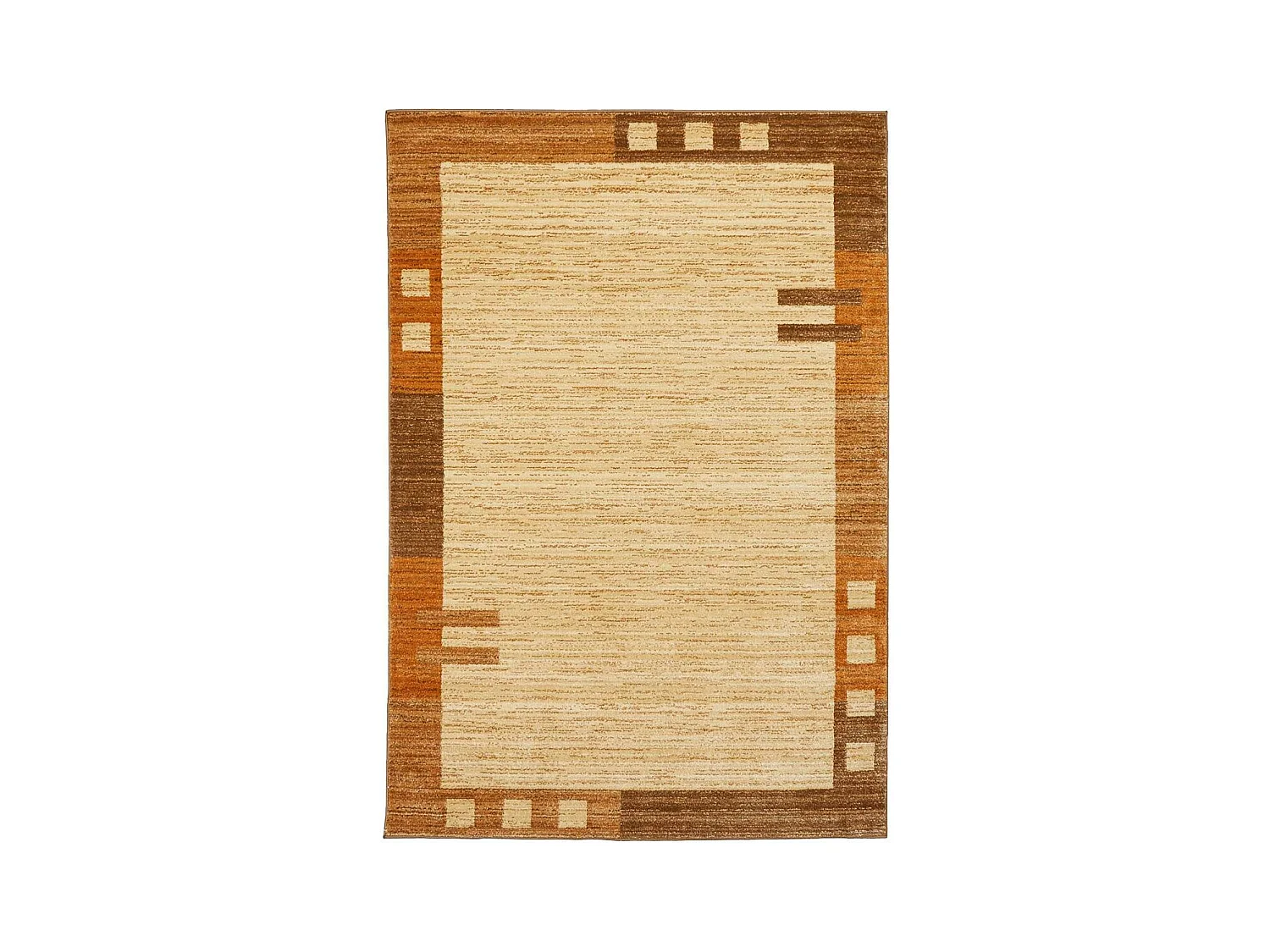 tapis salon 120x180 tissé beige rectangle motif simple CHOBAY 1